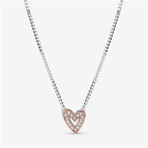 Sparkling Freehand Heart Necklace