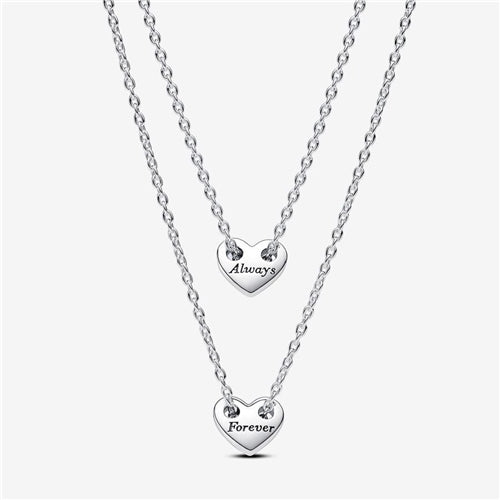 Forever & Always Splittable Heart Collier Necklaces
