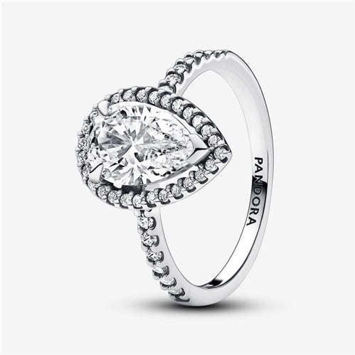 Pandora Sparkling Pear Halo Ring