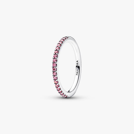 Sparkling Pink Band Ring
