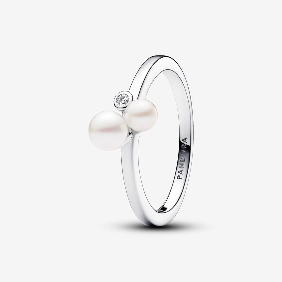 Duo Treated Freshwater Cultured Pearl Ring