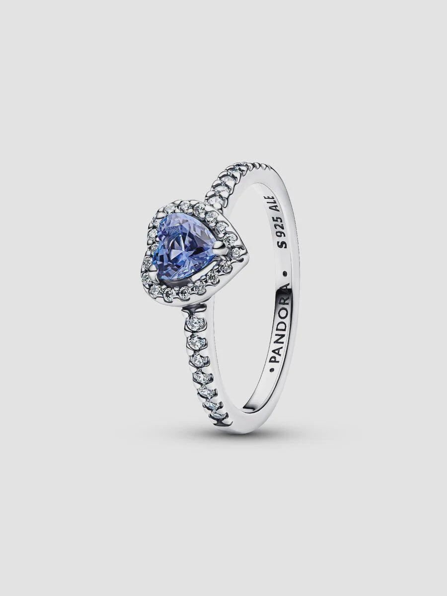 Sparkling Elevated Heart Ring 25