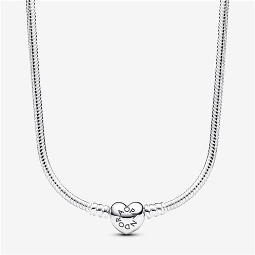 Pandora Pandora Moments Heart Clasp Snake Chain Necklace