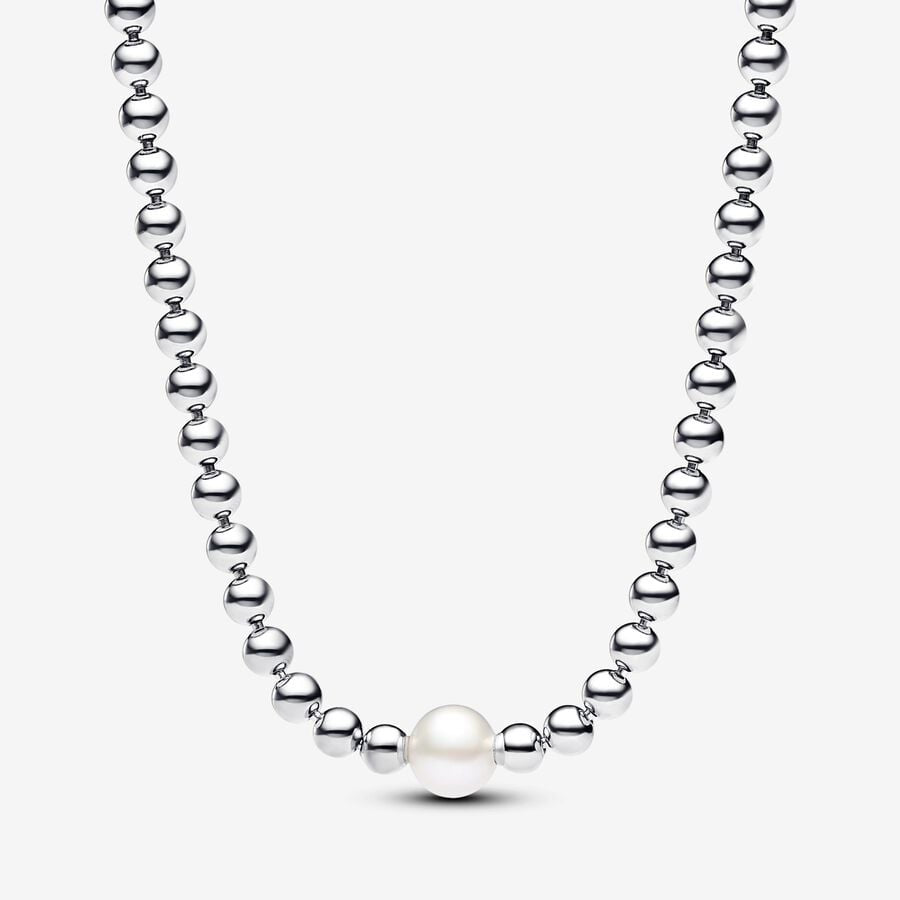 Treated Freshwater Cultured Pearl Beads Collier Necklace