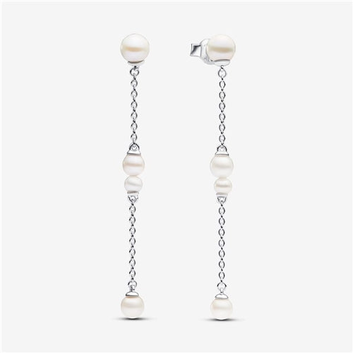 Treated Freshwater Cultured Pearl Drop Earrings