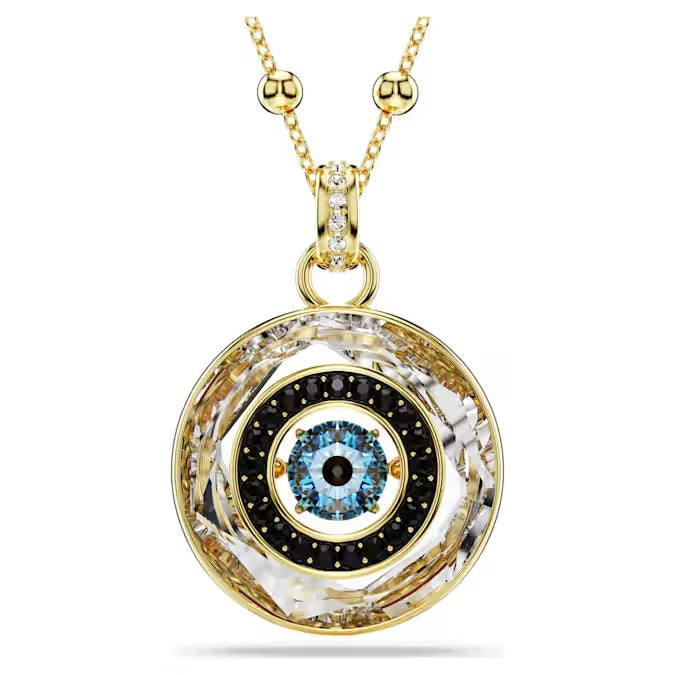 Symbolica pendant, Evil eye, Medium, Multicoloured, 18k gold plated