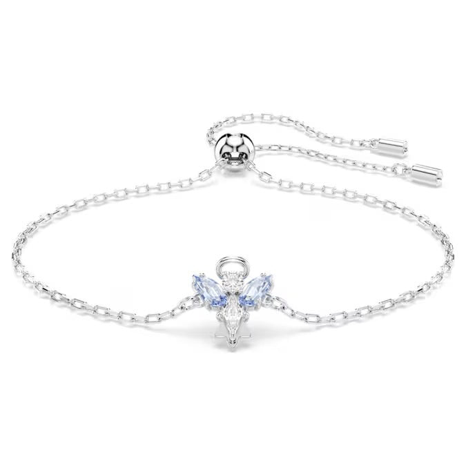Magic bracelet Angel, Blue, Rhodium plated