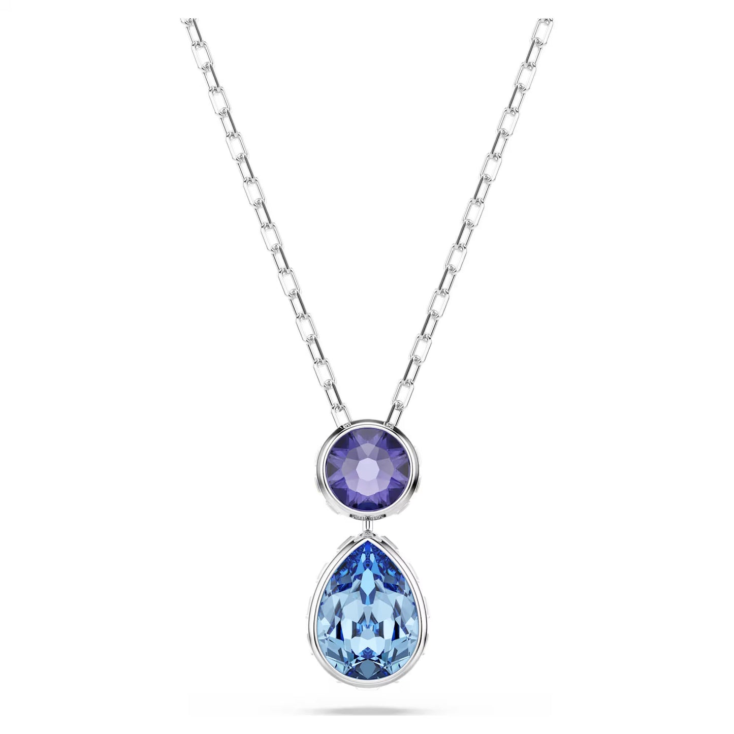 Chroma pendant, Mixed cuts, Multicoloured, Rhodium plated