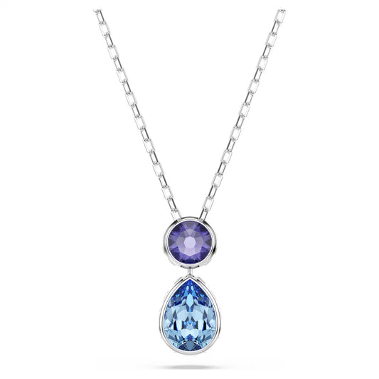 Chroma pendant, Mixed cuts, Multicoloured, Rhodium plated