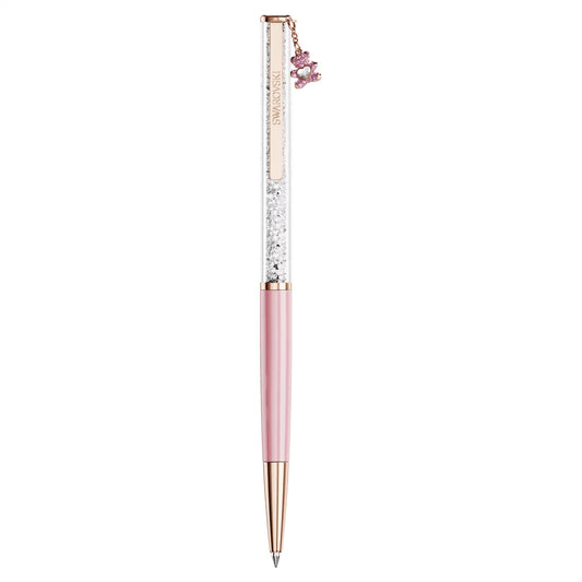 Crystalline ballpoint pen, Teddy, Pink, Pink lacquered, rose gold-tone plated