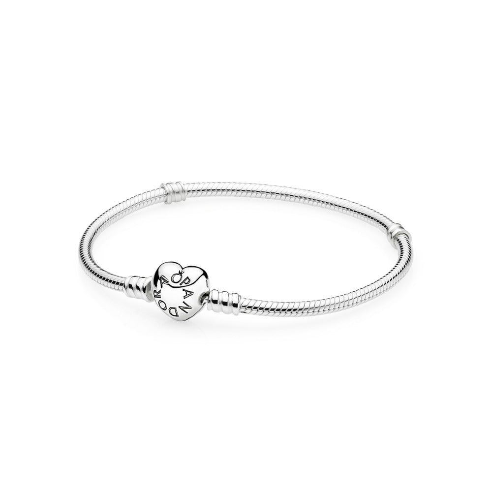 Pandora Moments Heart Clasp Snake Bracelet