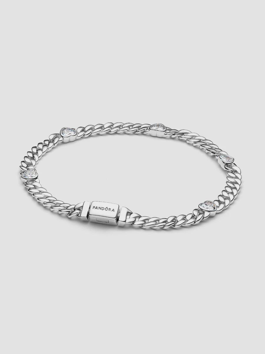Heart Cuban Chain Bracelet