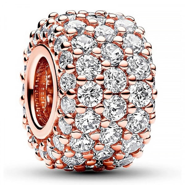 Sparkling Pave Triple-row Charm
