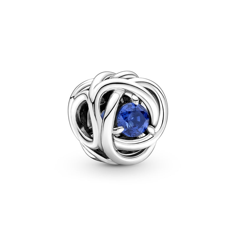 Blue Eternity Circle Charm