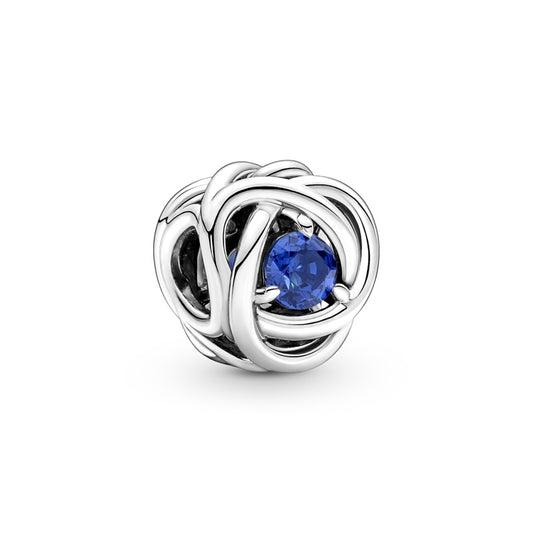 Blue Eternity Circle Charm