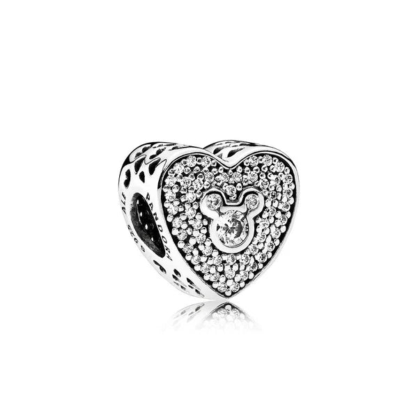 Disney Mickey & Minnie Sparkling Heart Charm