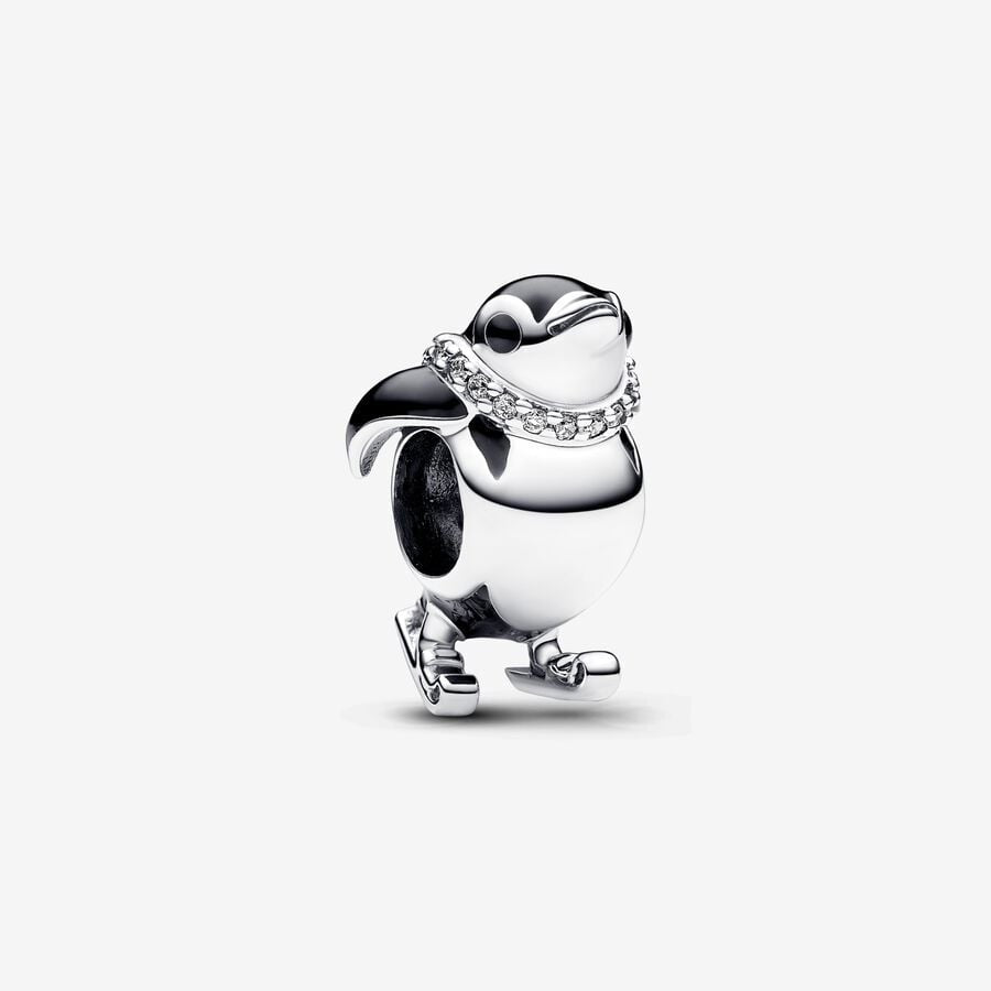 Skiing Penguin Charm