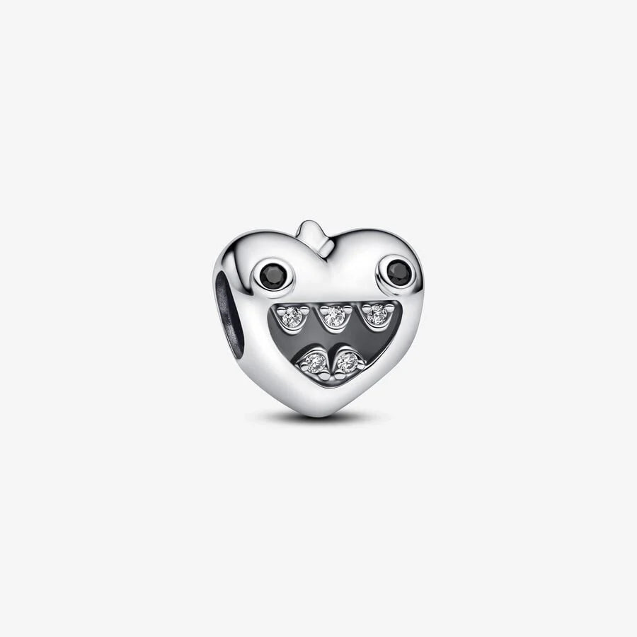 Mum's Little Monsters Heart Charm
