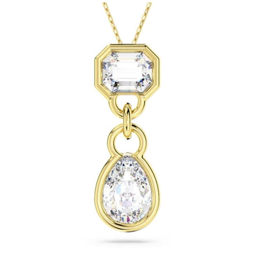 Swarovski Dextera pendant Mixed cuts, White, Gold-tone plated