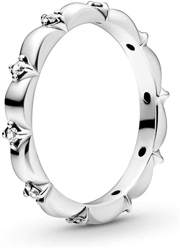 Silver Flower Petals Band Ring