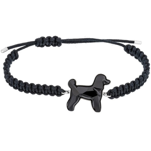 Swarovski Pets Pudel Bracelet, Black, Rhodium Plated