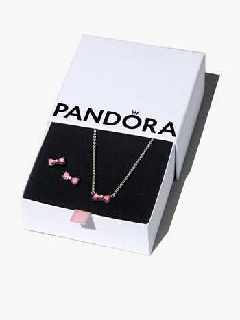 Sparkling Pink Bow Jewelry Gift Set