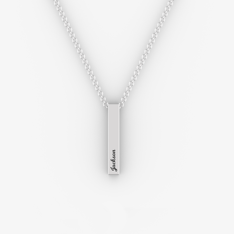 Vertical 3D Bar Necklace