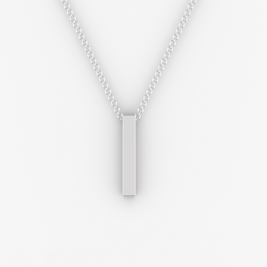 Vertical 3D Bar Necklace