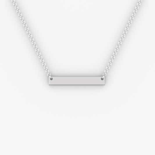 Engravable Horizontal Bar Pendant