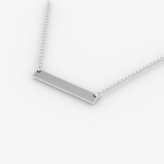 Engravable Horizontal Bar Pendant