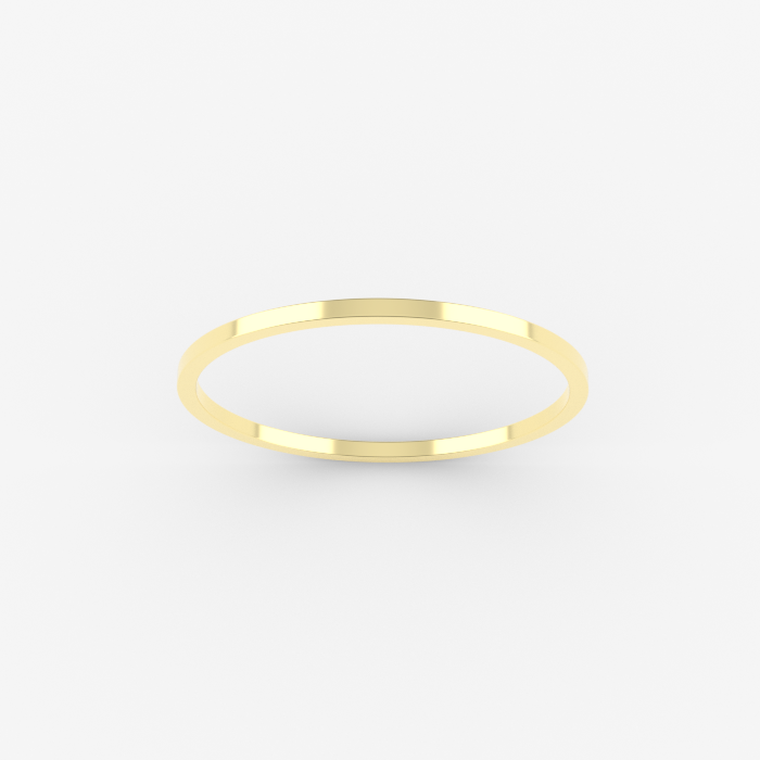 The Flat Wedding Band - 1mm