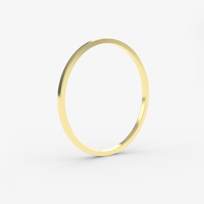 The Flat Wedding Band - 1mm