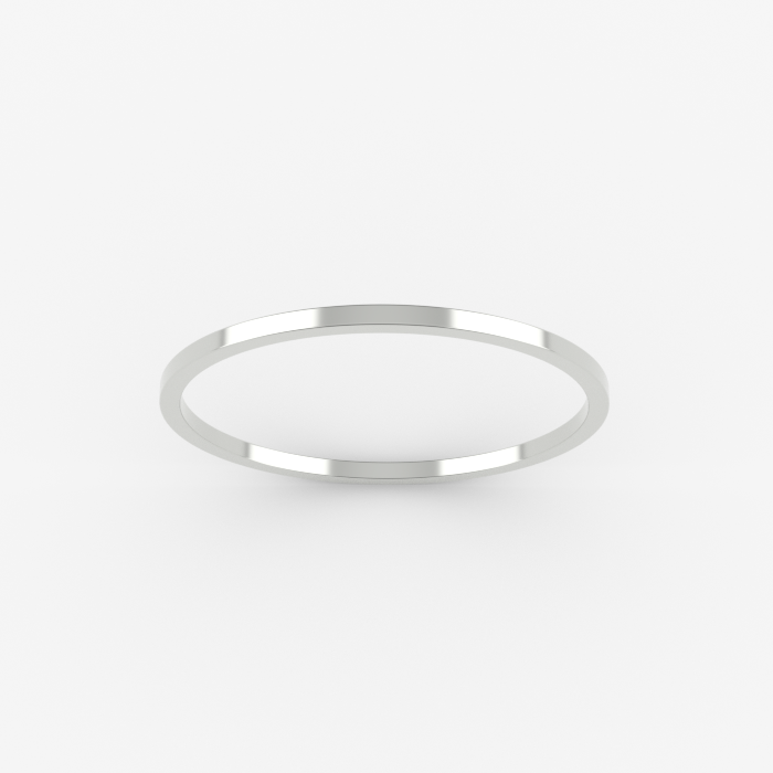 The Flat Wedding Band - 1mm