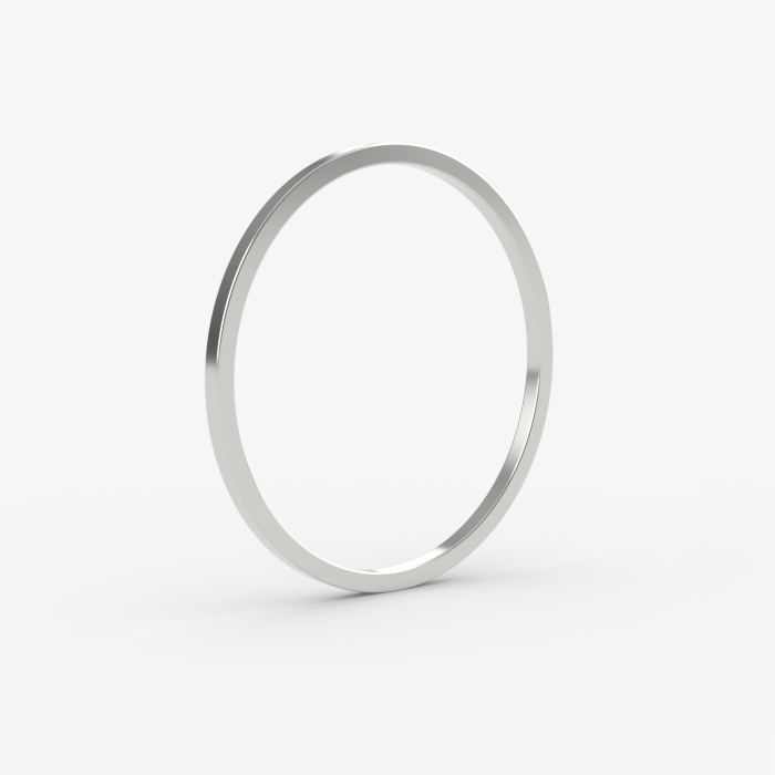 The Flat Wedding Band - 1mm