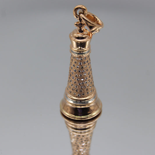 King Chess Pendant 37x16mm in 14KR  (2504)