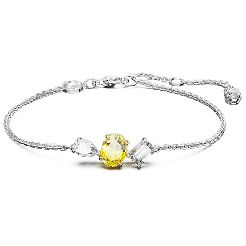 Swarovski Mesmera bracelet Mixed cuts, Yellow, Mixed metal finish