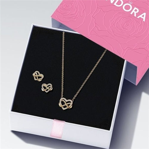 Sparkling Infinity Heart Jewellery Gift Set