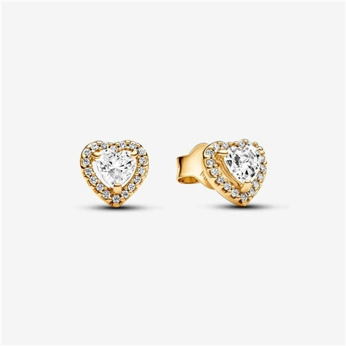 Pandora Sparkling Elevated Heart Stud Earrings