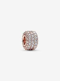 Sparkling Pave Triple-row Charm