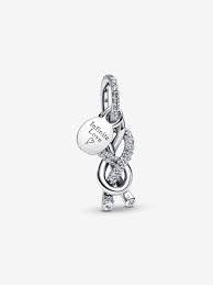 Pave Infinity Knot Dangle Charm