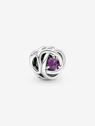 Purple Eternity Circle Charm