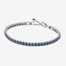 Sparkling Blue Tennis Bracelet Sterling silver