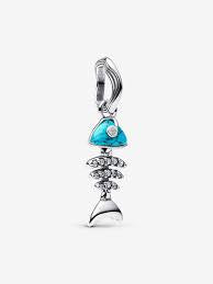 Turquoise-coloured Fishbone Dangle Charm