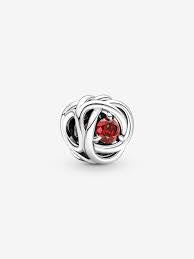 True Red Eternity Circle Charm