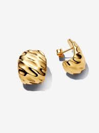 Rippled Wide Hoop Earrings