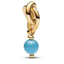 Turquoise Blue Eternity Circle Dangle Charm