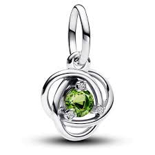 Spring Green Eternity Circle Dangle Charm