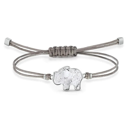 Swarovski Elephant Bracelet, White, Frabic