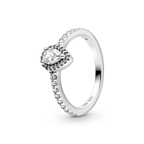 Classic Teardrop Halo Ring