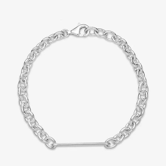 Engravable Bar Link Bracelet